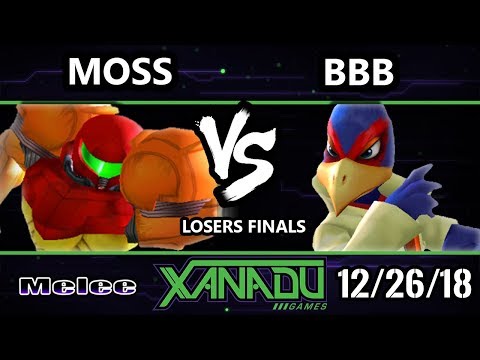 S@X 282 SSBM - Moss (Samus) Vs. BBB (Falco) Smash Melee Losers Finals