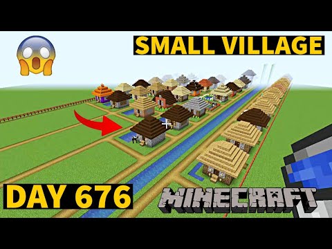I build Small Village in Minecraft Creative mode 2023 Day 676