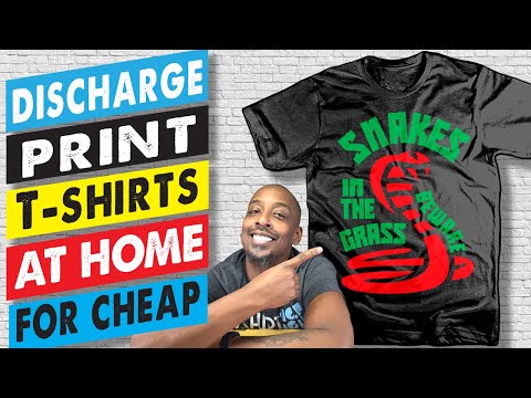 Part of a video titled How To Discharge Print T-shirts At Home With Bleach No Equipment