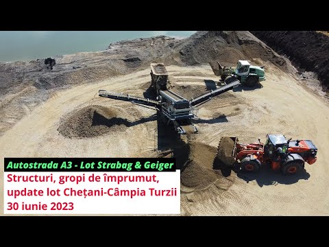 Structuri, gropi de împrumut, update de pe autostrada A3 Chețani-Câmpia Turzii, 30 iunie 2023