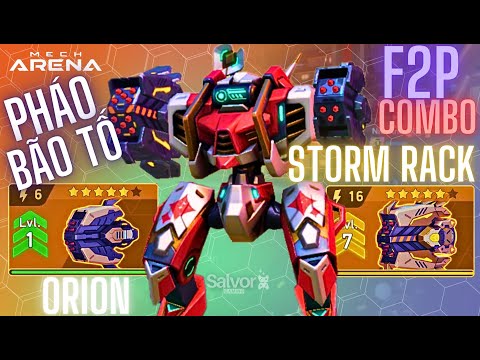 🌈 Orion + Storm Rack 16/6🚀🚀The Ultimate Burst Damage Build in Mech Arena! 🔥 | Mech Arena