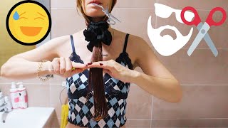 Beard Haircut Technique Tutorial and First Impression // At home DIY haircut technique