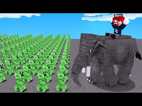 Benx DEFENSE vs. Elina DEFENSE!  Minecraft