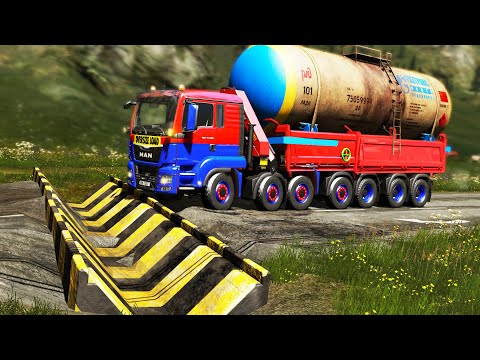 Cars vs Upside Down Speed Bumps #65 | BeamNG.DRIVE