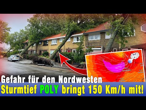 POLY wütet in den Niederlanden - (150 Km/h in IJmuiden) REKORD
