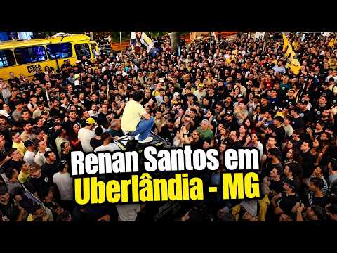 Renan Santos realiza ato de campanha em Uberlândia, Minas Gerais