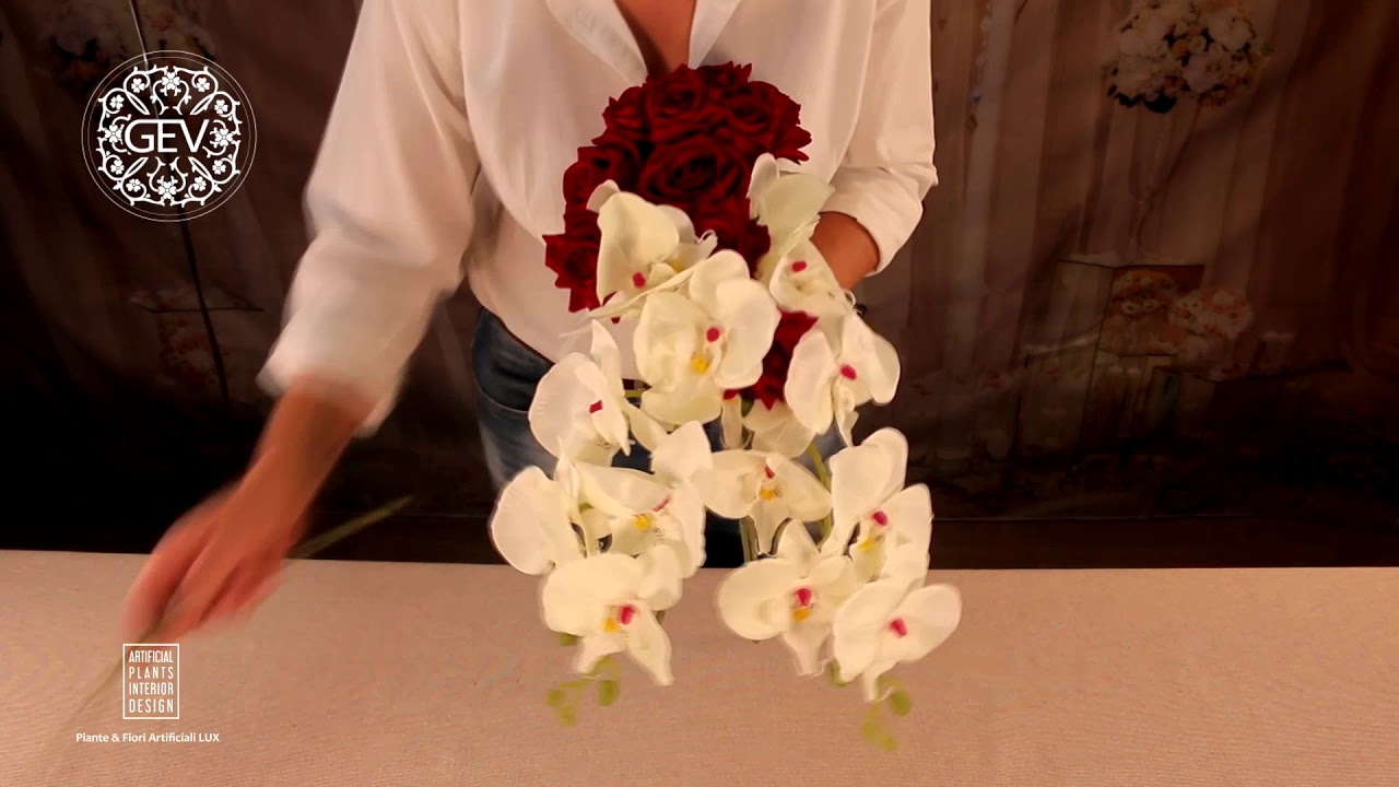 Composizione con Rose Artificiali Lux - www.gevcasa.com