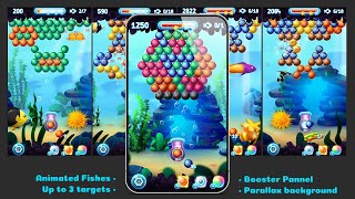 MK Bubble Shooter Kit Underwater Pop Game Template video preview