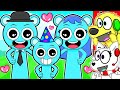 Unlocking SECRET SKY BLUE FAMILY In Sprunki Sky S Birthday