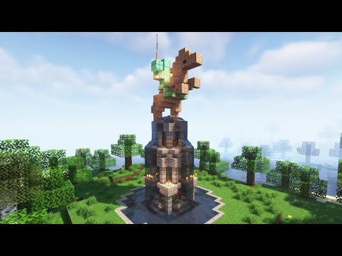 NeatCraft - Minecraft | How to build the Fountain with a Statue | Tutorial