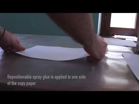 Preparing sheets for Hanshita to transfer images on the block.