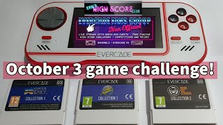 Evercade HIGH SCORE CHALLENGE October - Join in 3 challenges on Evercade Fans Group (Non Official)!