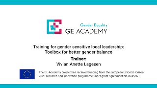 Training for gender sensitive local leadership