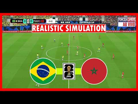 Brésil vs Maroc EN DIRECT | Coupe du Monde FIFA 2026 | Match Aujourd'hui Simulation