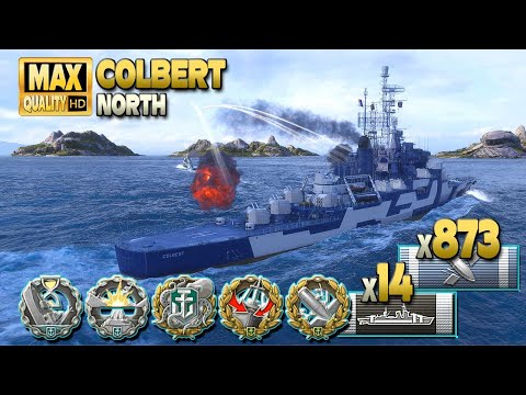 Good Colbert play on map North - World of Warships