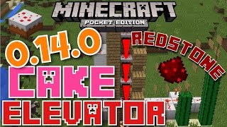 ✔️MCPE 0.14.0 CAKE ELEVATOR {REDSTONE} || Minecraft Pocket Edition 0.14.0
