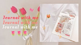 拼貼實錄：粉嫩清新風手帳🍒🎒🍎