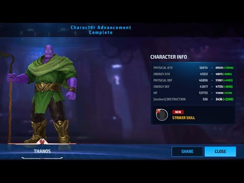 Thanos Tier 4 first test auto Timeline Battle Marvel Future Fight