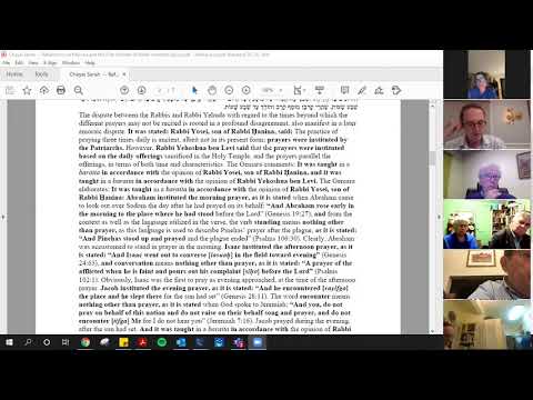 Chayei Sarah - Reflections on Mincha and the First Yarzheit of Rabbi Jonathan Sacks