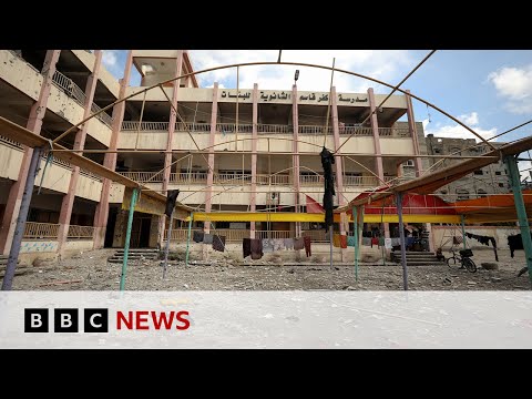 Watch the video | Israeli strike on Gaza school that killed 22 targeted one Hamas figure, BBC told | BBC News