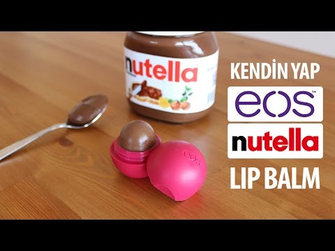 Nutellalı EOS Lip Balm Yapımı | Çikolatalı Lip Balm Nasıl Yapılır?