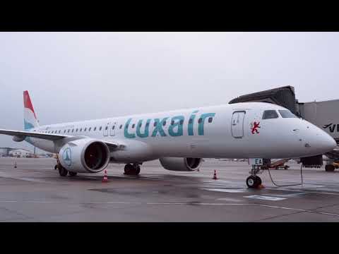 Der Flughafen Wien begrüßt den neuen Embraer E195-E2 von Luxair