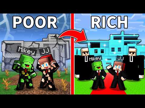 Mikey & JJ From POOR To RICH Mansion - Maizen Minecraft