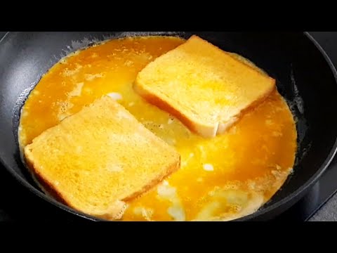 Gebackenes Toastsandwich mit Eiern und Käse. In 5 Minuten fertig - schmeckt fantastisch