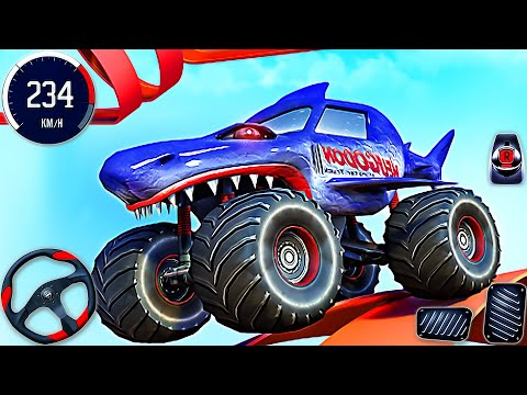 Monster Truck Mega Ramp Impossible Driver - 4x4 Ultimate Car Stunts GT Racing - Android GamePlay #3