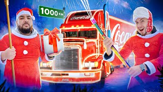 НОВОГОДНЯЯ 1000км на Coca-Cola грузовике с ВЕЛИКИМ ВАСЕЙ!