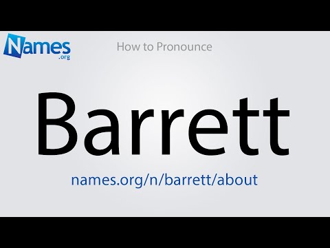 How to Pronounce Barrett