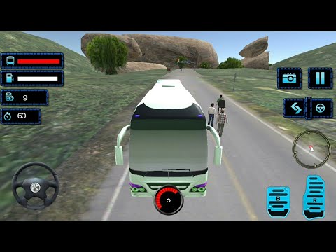 Modern mountain bus driver : uphill coach driving - android gameplay #androidgames