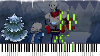 Undertale // Snowy | LyricWulf Piano Tutorial on Synthesia // OST 17