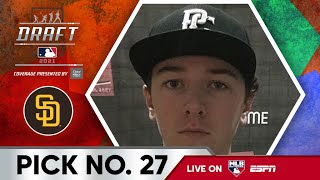 San Diego Padres Draft Jackson Merrill from Severna Park HS with the 27th Pick of the 2021 MLB Draft video