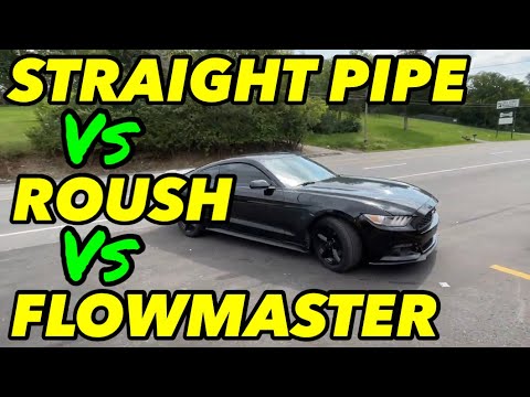 Ford Mustang 3.7L V6: ROUSH Vs FLOWMASTER OUTLAW Vs STRAIGHT PIPE!