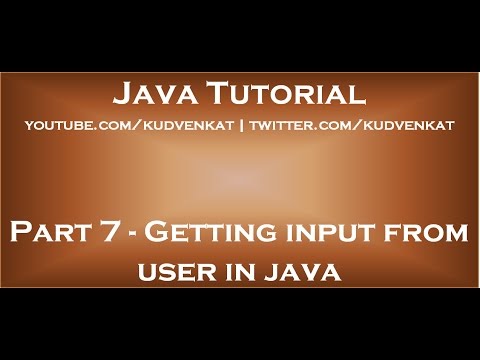 Getting input from user in java