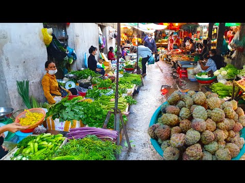 Everyday Breakfast And Foods For Sales @ Deum Thkouv Market  - Walking Tour Around Market