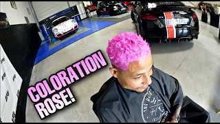 JE RÉALISE UNE COLORATION ROSE!!!🌸 (backstage, making-of)