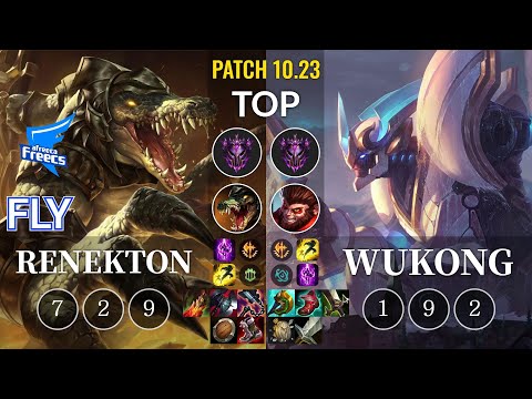 AF Fly Renekton vs Wukong Top - KR Patch 10.23