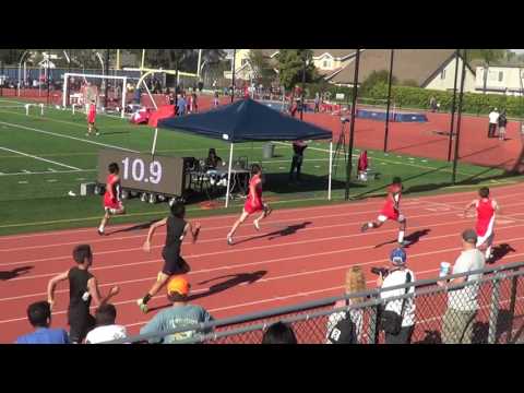 FSB 100m vs Troy 3-15-17 - Los Alamitos Boys