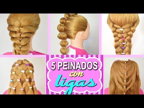 5 PEINADOS: Cómo hacer Recogidos con Ligas para Niñas con Trenzas FACILES – RAPIDOS y BONITOS item-thumbnail