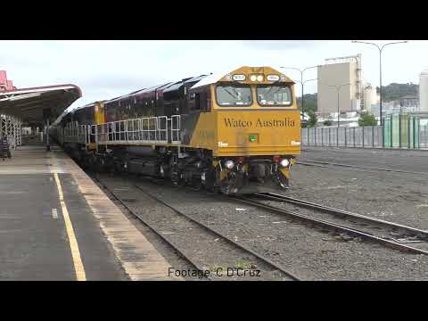 Empty Grain Train through Toowoomba Watco   crew change