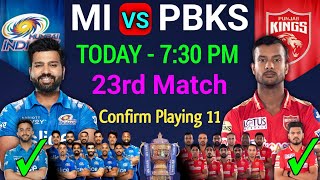 IPL 2022 | Mumbai Indians vs Punjab Kings Playing 11 | MI vs PBKS Playing 11 2022 | 23rd Match IPL