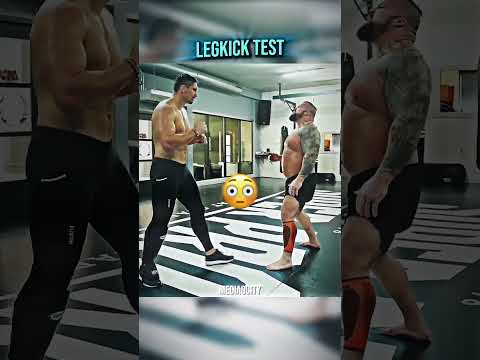 Pro Kickboxer vs Strongman 🥶 #shorts #strength #kickboxing #trending