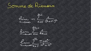 somme de riemann exercice corrigé