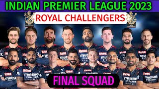 IPL 2023 Royal Challengers Bangalore Final Squad | RCB Team Full Squad | RCB Players 2023 | RCB Team