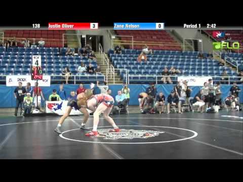 Junior 138 - Justin Oliver (Michigan) vs. Zane Nelson (Arizona)
