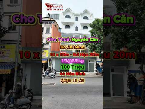 Cho thuê tòa nhà 44 Hòa Bình, Phường Hòa Bình