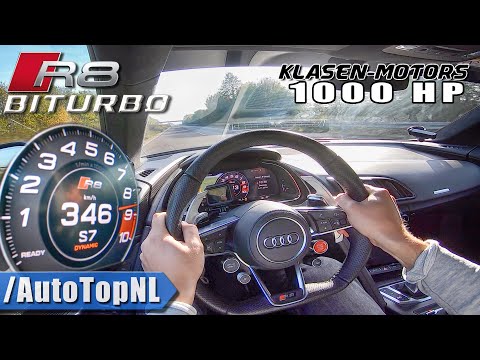 1000HP AUDI R8 Klasen 5.2 V10 BiTurbo | 346km/h on AUTOBAHN (No Speed Limit) by AutoTopNL
