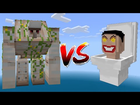 OP Mutant Iron Golem VS Skibidi Toilet Boss in Minecraft BE/PE